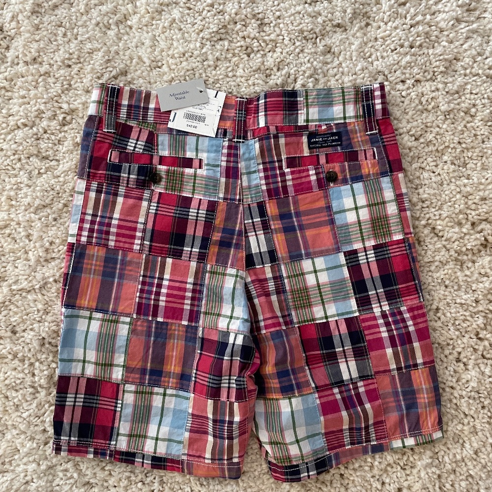 NWT Boys Janie and Jack size 8 Plaid Shorts